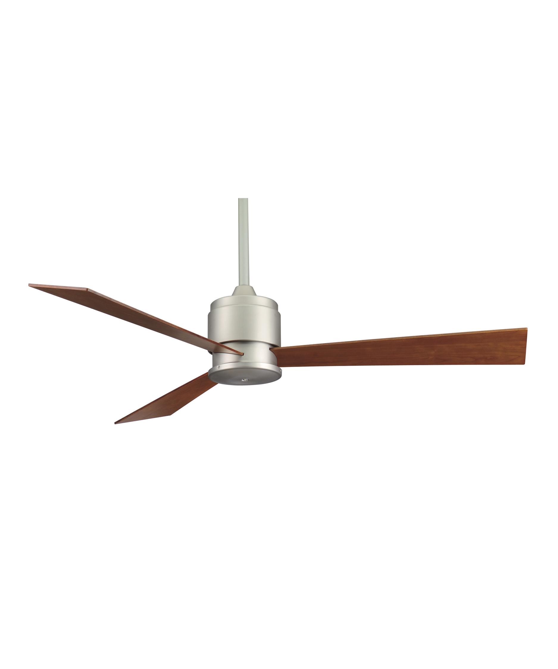 Fanimation Fp4630 Zonix 54 Inch 3 Blade Ceiling Fan Capitol Shown In Satin Nickel Finish With Cherry Bades