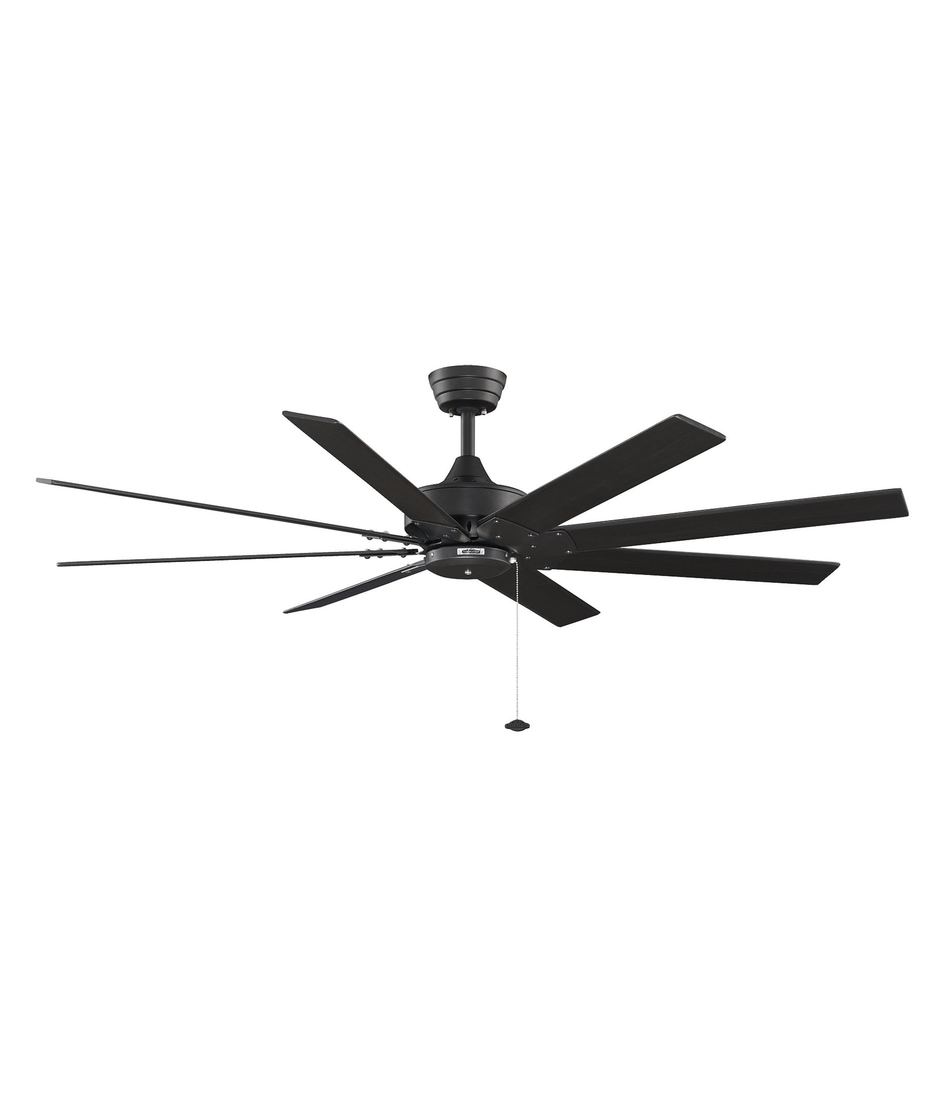 Fanimation Levon 63 Inch 8 Blade Ceiling Fan Capitol Lighting 1 Shown In Black Finish