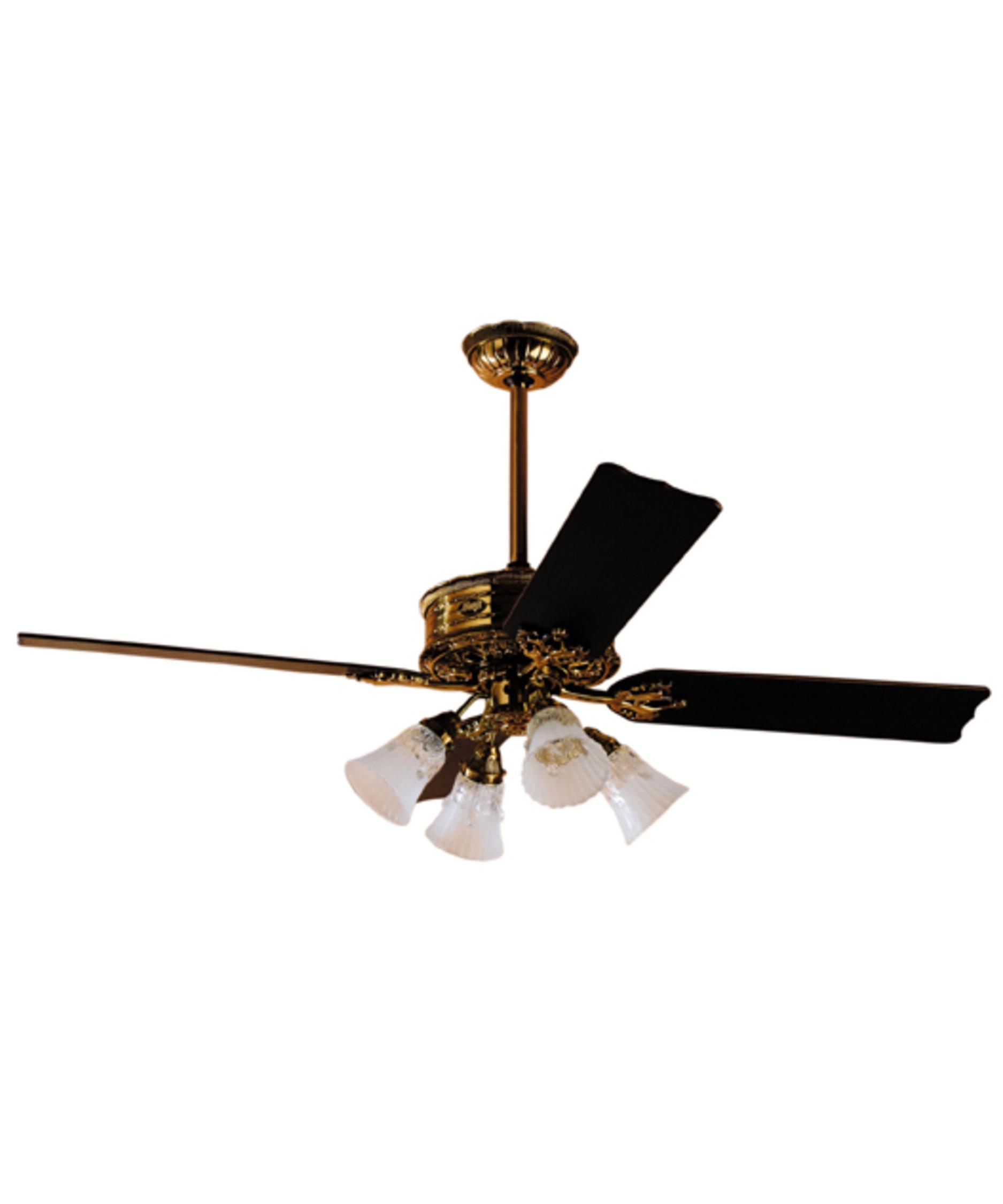 Hunter Fan Covent Garden 56 Inch 4 Blade Ceiling Capitol Shown In Burnished Brass Finish And Frosted Clear Glass